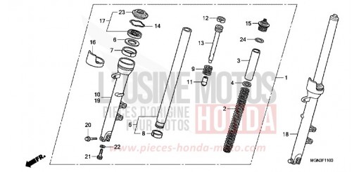 FRONT FORK CBF600NA de 2010